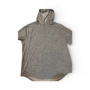 Men's Distressed Gray Hoodie